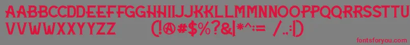 Maigreds Font – Red Fonts on Gray Background