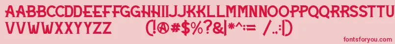 Maigreds Font – Red Fonts on Pink Background