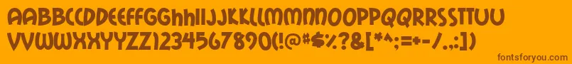 mail ray stuff Font – Brown Fonts on Orange Background