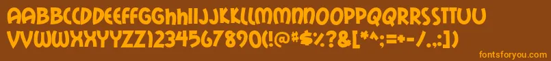 mail ray stuff Font – Orange Fonts on Brown Background