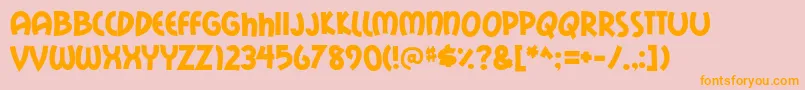 mail ray stuff Font – Orange Fonts on Pink Background