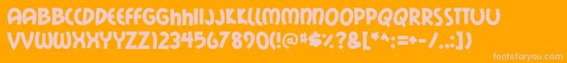mail ray stuff Font – Pink Fonts on Orange Background
