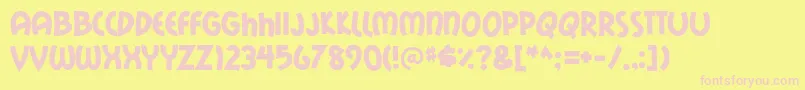 mail ray stuff Font – Pink Fonts on Yellow Background