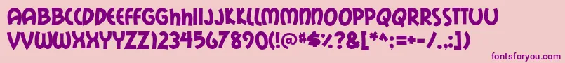 mail ray stuff Font – Purple Fonts on Pink Background