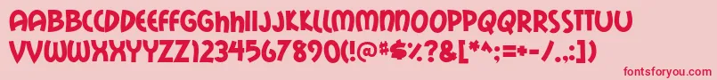 More about mail ray stuff Font mail ray stuff Font – Red Fonts on Pink Background