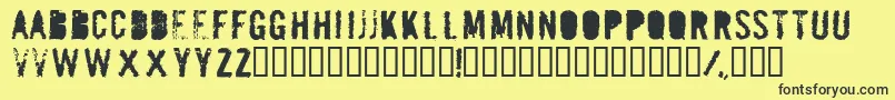 MAILBOMB Font – Black Fonts on Yellow Background