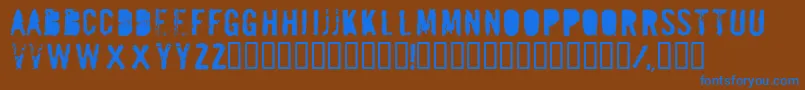 MAILBOMB Font – Blue Fonts on Brown Background