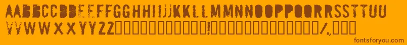 MAILBOMB Font – Brown Fonts on Orange Background