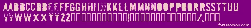 MAILBOMB Font – Pink Fonts on Purple Background