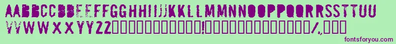 MAILBOMB Font – Purple Fonts on Green Background