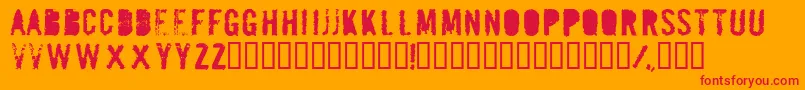 MAILBOMB Font – Red Fonts on Orange Background