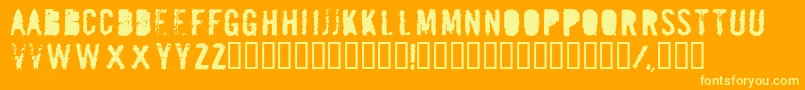 フォントMAILBOMB – オレンジの背景に黄色の文字