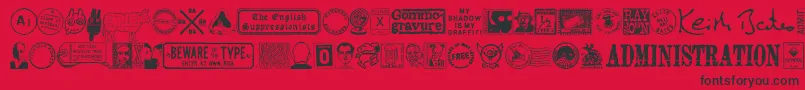 MAILG    Font – Black Fonts on Red Background