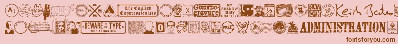 MAILG    Font – Brown Fonts on Pink Background