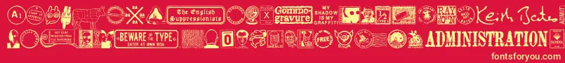 MAILG    Font – Yellow Fonts on Red Background