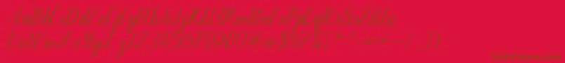 Maillane Font – Brown Fonts on Red Background