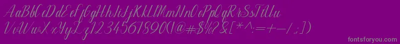 Maillane Font – Gray Fonts on Purple Background