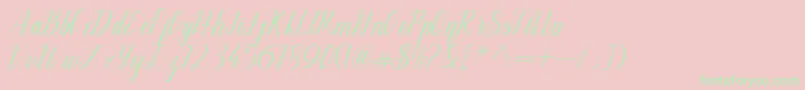 Maillane Font – Green Fonts on Pink Background