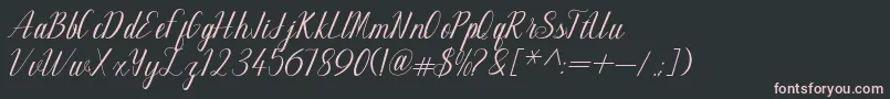 Maillane Font – Pink Fonts on Black Background