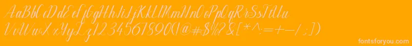 Maillane Font – Pink Fonts on Orange Background