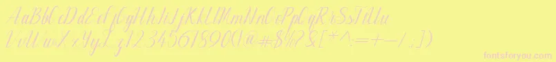 Maillane Font – Pink Fonts on Yellow Background