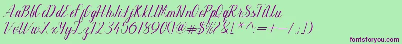 Maillane Font – Purple Fonts on Green Background