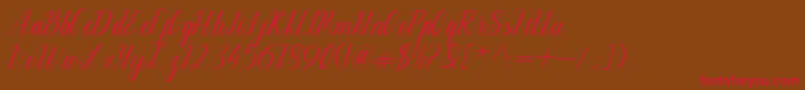 Maillane Font – Red Fonts on Brown Background