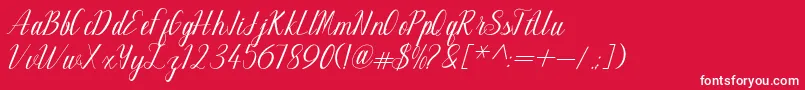 Maillane Font – White Fonts on Red Background