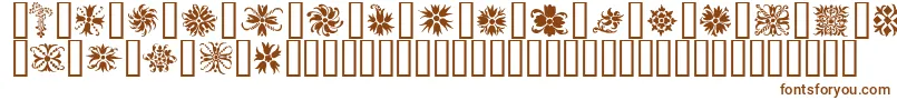 Ornamenter2-Schriftart – Braune Schriften