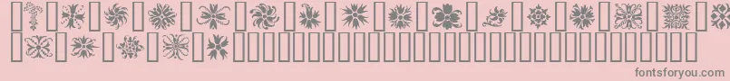 フォントOrnamenter2 – ピンクの背景に灰色の文字