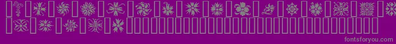 Шрифт Ornamenter2 – серые шрифты на фиолетовом фоне