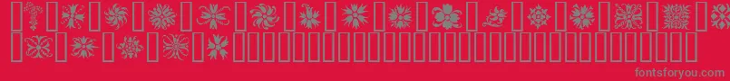 Ornamenter2 Font – Gray Fonts on Red Background