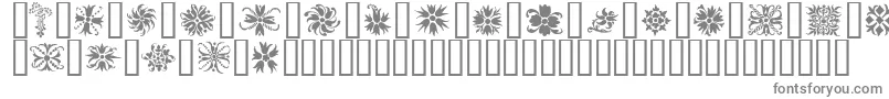 Czcionka Ornamenter2 – szare czcionki na białym tle