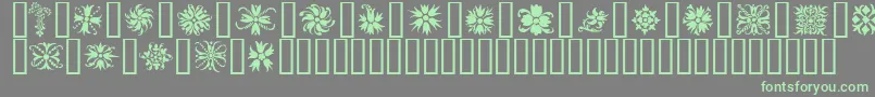 フォントOrnamenter2 – 灰色の背景に緑のフォント