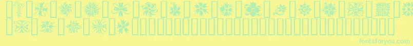 Шрифт Ornamenter2 – зелёные шрифты на жёлтом фоне