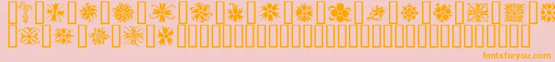 Ornamenter2 Font – Orange Fonts on Pink Background