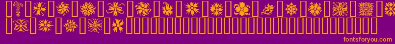 Police Ornamenter2 – polices orange sur fond violet
