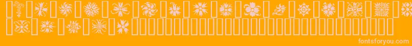 fuente Ornamenter2 – Fuentes Rosadas Sobre Fondo Naranja
