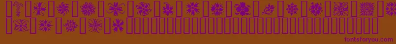 Шрифт Ornamenter2 – фиолетовые шрифты на коричневом фоне