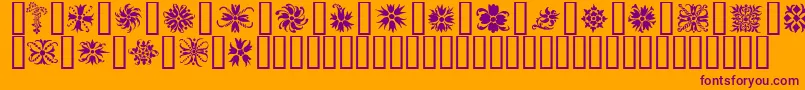 Police Ornamenter2 – polices violettes sur fond orange
