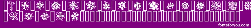 フォントOrnamenter2 – 紫の背景に白い文字