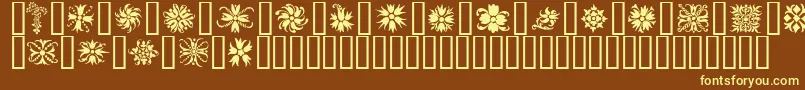 Ornamenter2 Font – Yellow Fonts on Brown Background