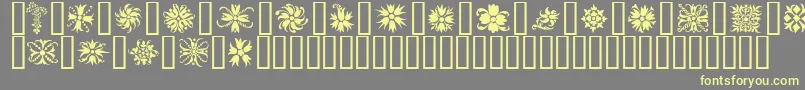 Ornamenter2 Font – Yellow Fonts on Gray Background