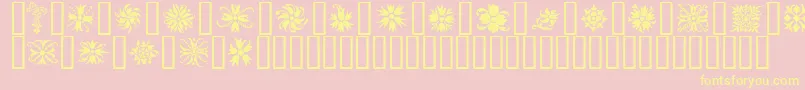 フォントOrnamenter2 – 黄色のフォント、ピンクの背景