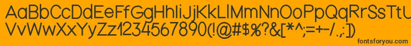 Nordicathin Font – Black Fonts on Orange Background