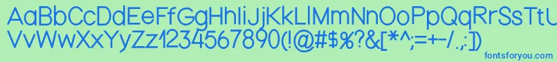 Nordicathin Font – Blue Fonts on Green Background