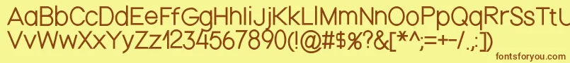 Nordicathin Font – Brown Fonts on Yellow Background