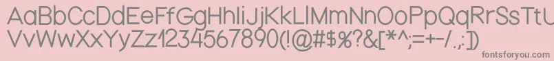 Nordicathin Font – Gray Fonts on Pink Background