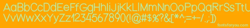 Nordicathin Font – Green Fonts on Orange Background