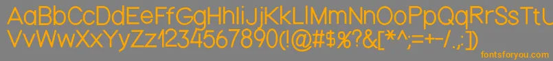 Nordicathin Font – Orange Fonts on Gray Background